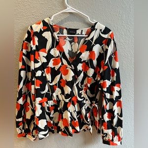 Who What Wear Tulip Wrap Around Top.